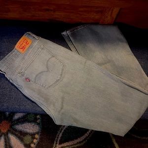 Levi 715 Classic Bootcut Jeans Stretch Size 31X30, light blue